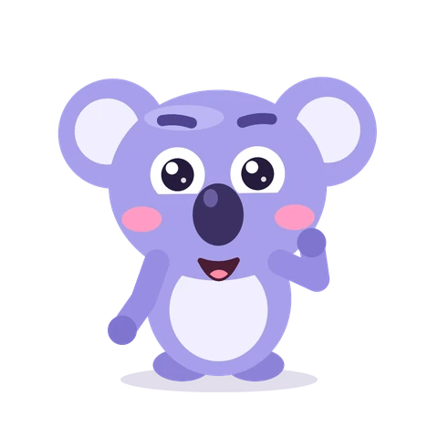 Kip the lavender koala waving hello